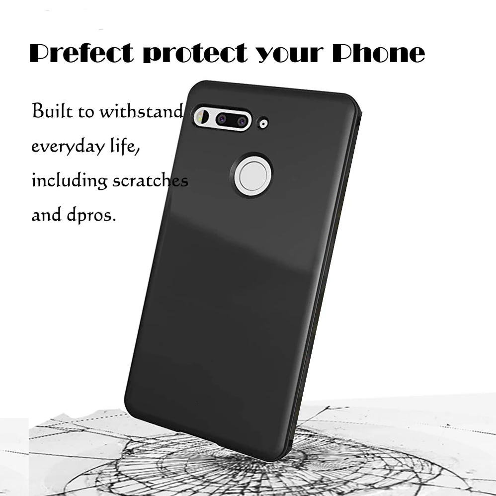 Матовый черный ТПУ защитный чехол на заднюю панель для основного телефона PH-1 9H 0,3 мм 2.5D полное покрытие закаленное стекло Защита экрана