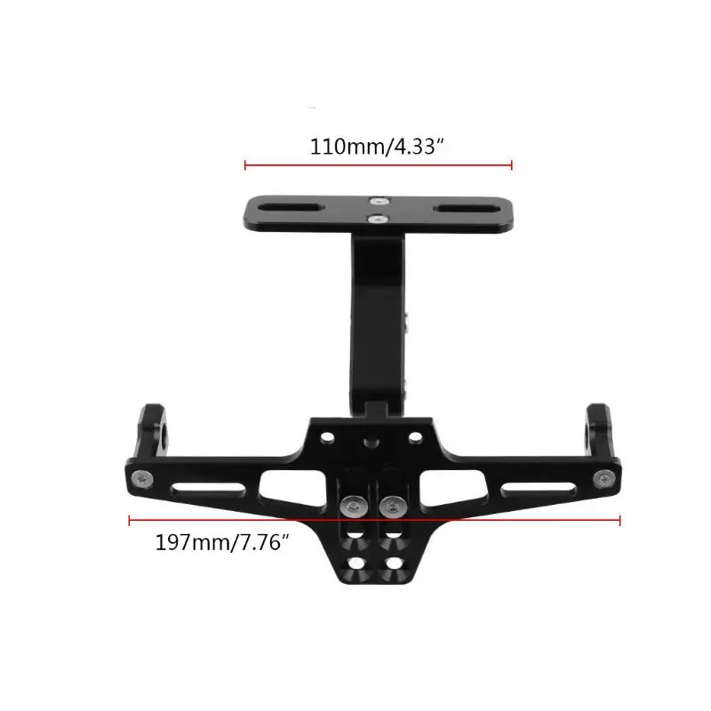 Регулируемый держатель номерного знака мотоцикла с ЧПУ светодиодный светильник кронштейн