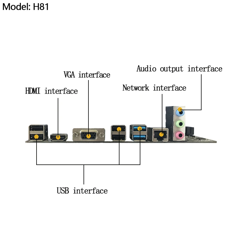 H81M-E/M51AD/DP MB Intel H81 PC Motherboard LGA 1150 MATX 1150