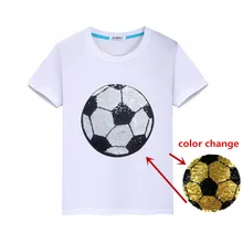  Kids Boys T- Shirts for Boys Magic Sequin Reversible Football Girls Shirts   Casual Summer Clothing T Shirt  Kids Tops Tee 