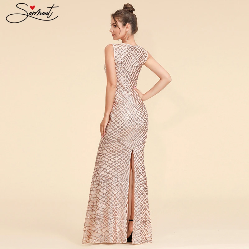 OLLYMURS, новинка, элегантное женское вечернее платье, облегающее, длинное, с разрезом, Русалка, вечернее платье, подходит для официальных вечеринок