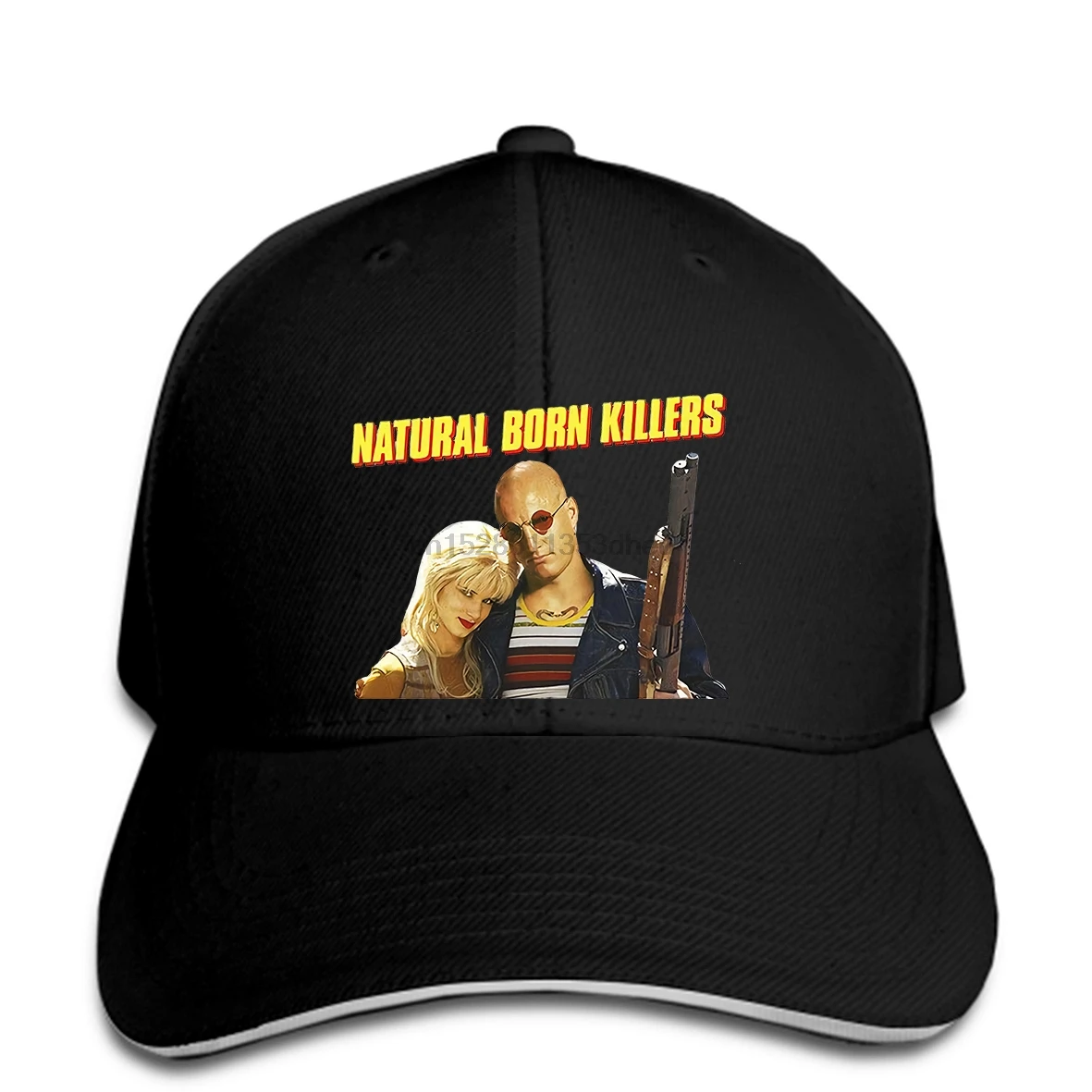 Бейсбольная кепка с изображением героев фильма «Born Killers» черного, синего и красного цветов