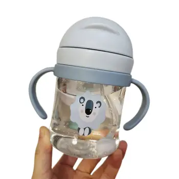 

300ML Kids Water Cup Creative Cartoon Baby Feeding Cups With Straws Leakproof Water Bottles Outdoor Portable Children's Cups