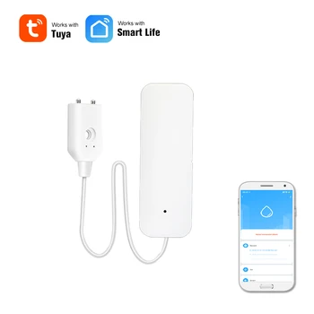 

WIFI Water Leak Smart Sensor Water Leakage Intrusion Detector Alert Water Level Overflow Alarm App Remote Control