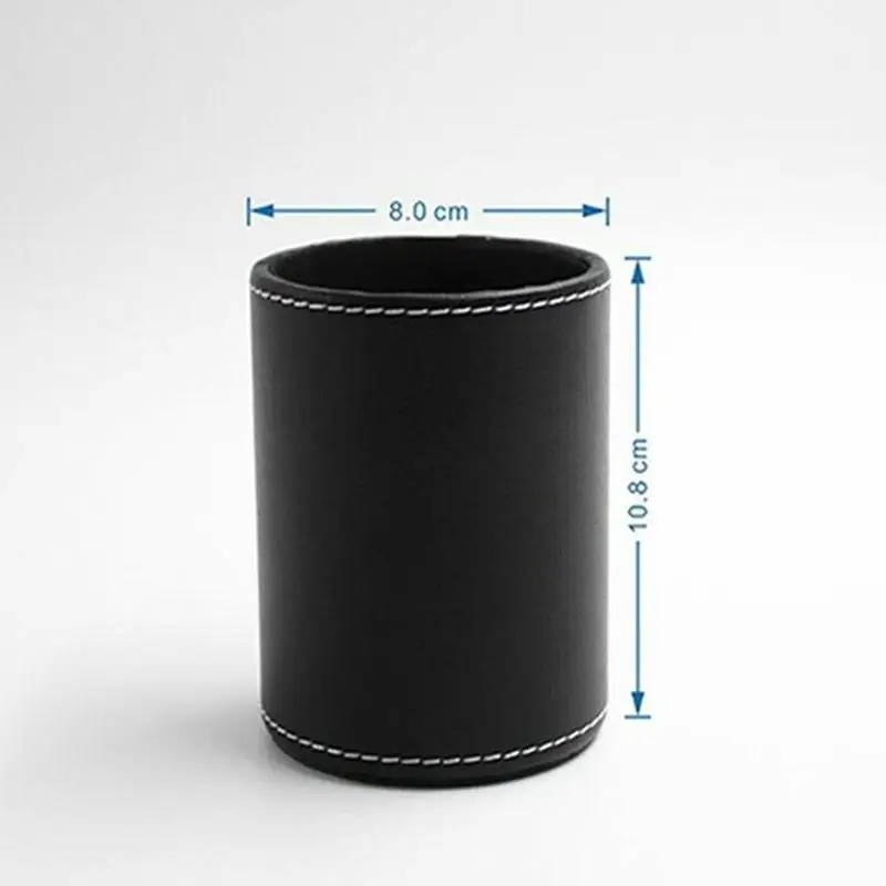 Искусственная кожа круглая настольная подставка для ручек Канцелярские Принадлежности для хранения телефона контейнер Органайзер коробка принадлежности для хранения ручка/карандаш/Мобильный/стол R2T5