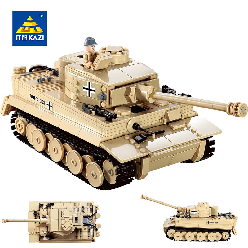 1193pcs KAZI large IV tank building blocks DIY military force model set education assembly children's toy gift