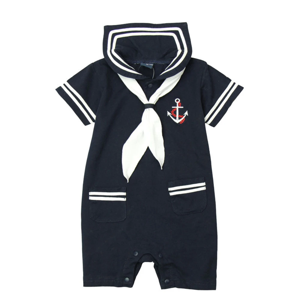 navy blue infant suit