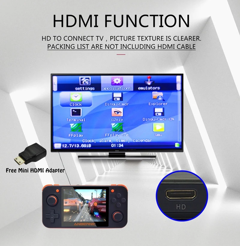 Консоль игровая HEYNOW RG350 Linux OS 3 5 дюйма HDMI выход|Портативные игровые консоли| |