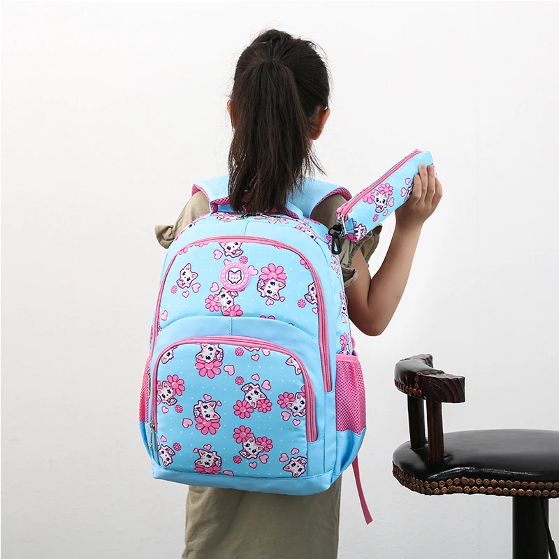Новые милые детские школьные рюкзаки для девочек принцесса нейлоновый школьный рюкзак водонепроницаемый детский Ранец школьный рюкзак с принтом