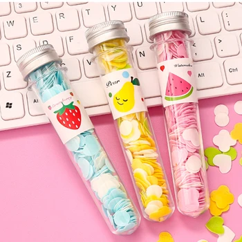 

Travel Mini Scented Soap Bath Child Hand Washing Soap Paper Tube Portable Petal Fruit Soap Flower Paper Cleaning Supplies