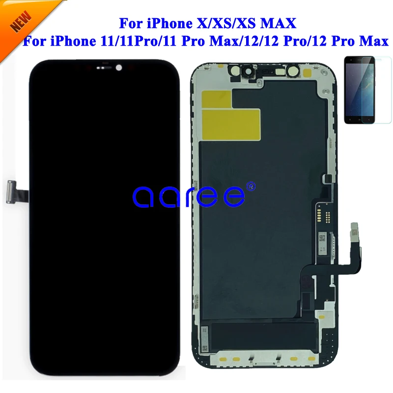 GW OLED ЖК-дисплей для iPhone X XS MAX 11/11 Pro/12/12 Pro дисплей ЖК-экран сенсорный дигитайзер