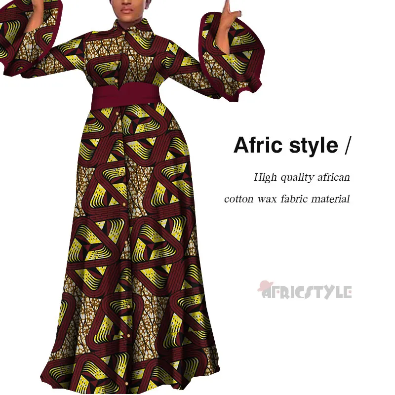 2019Vestidos africanos para mujeres estampado drapeado vestidos largos rectos Bain Riche africano Ankara vestidos chal WY5483 - Цвет: 14