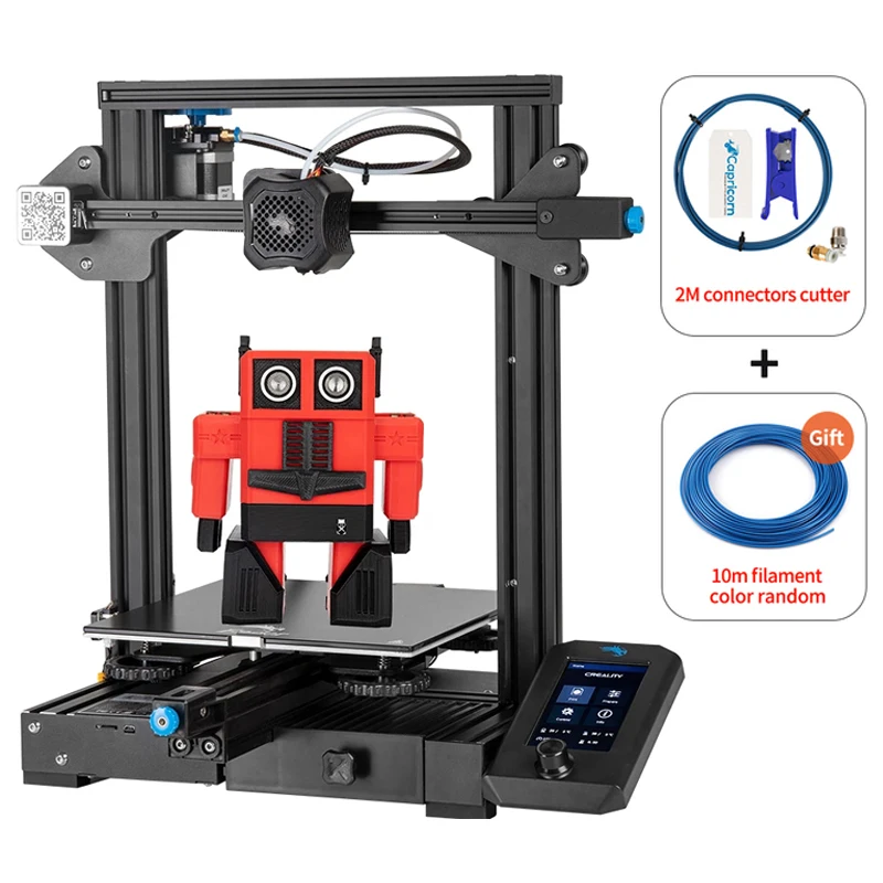 Creality Ender-3 V2 3D Printer FDM Printing Kit Upgraded Silent Motherboard Glass Bed 4.3 Inch Color Lcd Sensor Resume Printing 