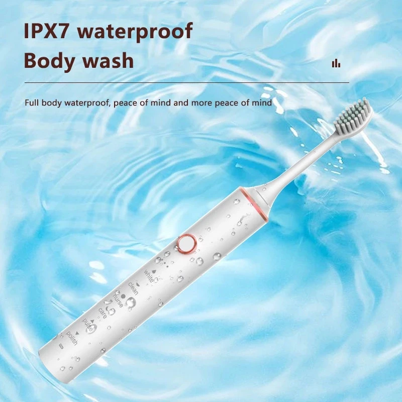 GeZhou Electric Toothbrush Sonic Toothbrush Rechargeable IPX7 Waterproof  6 Mode Travel Toothbrush with 8 Brush Head best gift