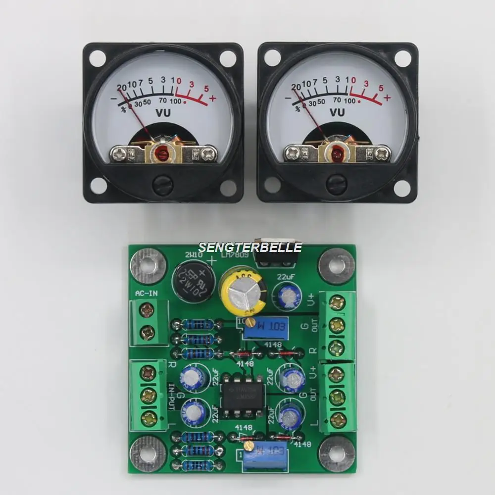 

Плата драйвера уровня HiFi VU + одна пара счетчиков VU DB