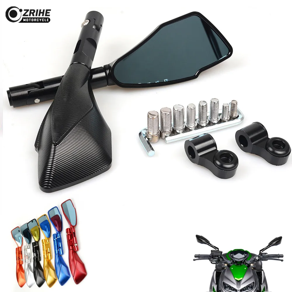

Motorcycle Rearview Mirrors Glass Rear View Side Mirror accessories for kawasaki ZX 7R 6R 7RR ZX9R ZX10R ZX12R ZX6RR ZX636R