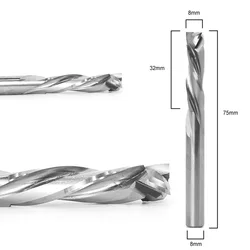 1pc 8 mm haste para cima para baixo fresa cnc cortador espiral cortador de compressão dupla borda espiral roteador bit end mill para madeira