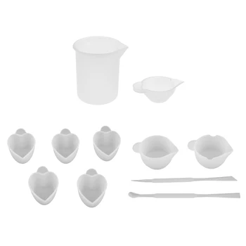 

11x Silicone Measuring Mixing Cup Stirrer Liquid Resin Jewelry Making Tools
