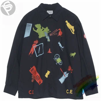 

New CAVEMPT CE A G#m/ Abm BIG SHIRT Men Women 1:1 Top Quality Vintage Do Old Shirt Cav Empt Shirts
