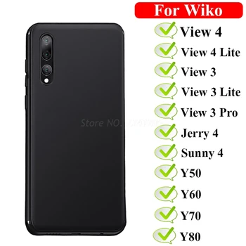 Перейти на Алиэкспресс и купить Мягкий ТПУ матовый чехол для Wiko View4 4 Lite чехол для Wiko Y50 Y60 Y70 Y80 Jerry4 Suuny4 чехол для Wiko View3 3 Lite Pro чехол etui