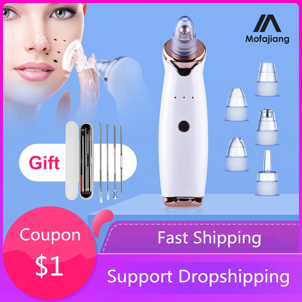 Limpiador de poros eléctrico por vacío, eliminador eléctrico de espinillas y acné, limpieza de poros faciales, herramienta de belleza para regalo de cumpleaños