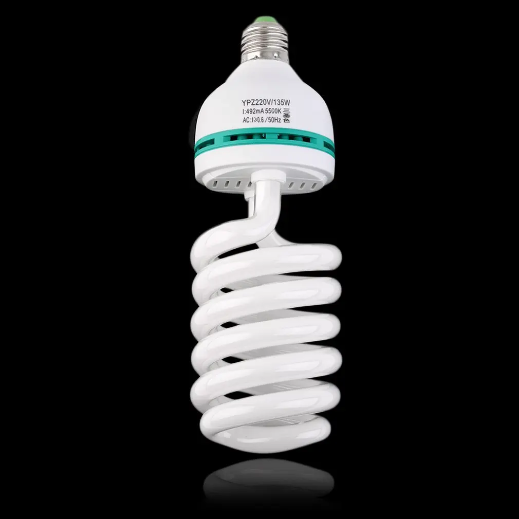 

2018 Photographic Lighting E27 220V 5500K 135W/150W Photo Studio Bulb Video Light Photography Daylight Lamp for digital camera