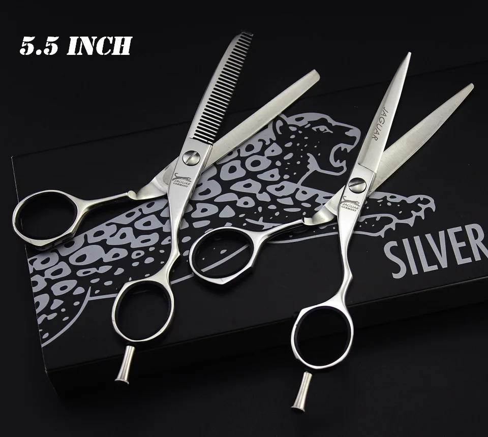 Профессиональные высококачественные ножницы для волос jaguar, 4,5& 5,0& 5,5& 6,0& 6,5 дюймов, набор для резки, парикмахерские ножницы, парикмахерские ножницы - Цвет: 5.5 INCH SET-S04