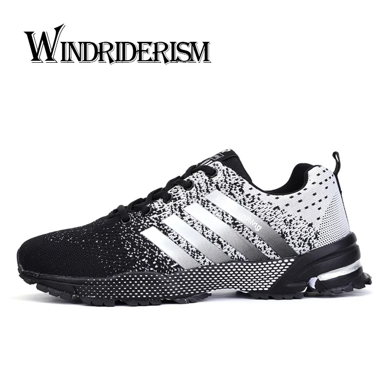 WINDRIDERISM/Новинка года; модные мужские кроссовки для бега; сезон весна-осень; дышащие женские кроссовки; уличный стиль; мужская повседневная обувь - Цвет: 8702Black