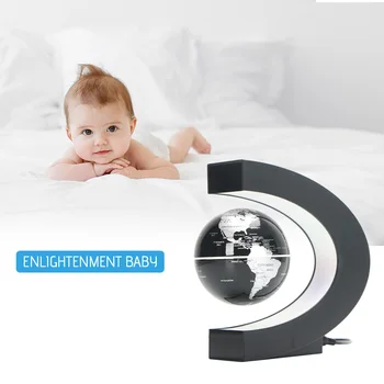 

Hot Magnetic Levitation Floating Globe Levitation Rotating Globe World Map with Colored LED Lights for Home Office Desk Decorati