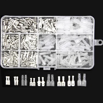 

Lugs For Wires Boxed 315pcs 2.8/4.8/6.3 lug connector Insertion Spring Insert Jacket Cold Pressed Terminal Set Terminal Block