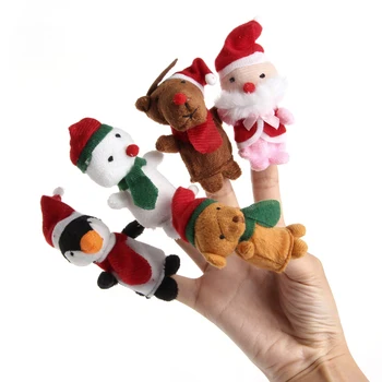 

5Pcs Cute Finger Puppets Kids Educational Hand Toy Story Christmas Toy Children