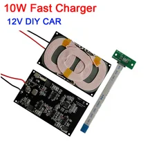 DC 12 В 10 Вт Быстрая зарядка беспроводной зарядки батарея передатчик Модуль 3 катушки 5 в 2A для DIY автомобильного прикуривателя модификации