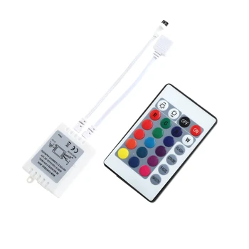 

LED 24 Keys IR Remote Controller Wireless For 3528 5050 RGB SMD Strips New