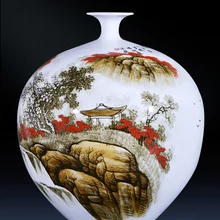Цзиндэчжэнь керамическая фарфоровая бутылка традиционная домашняя антикварная ваза украшение ручная роспись пейзаж новое ремесло ручная работа 10 модель