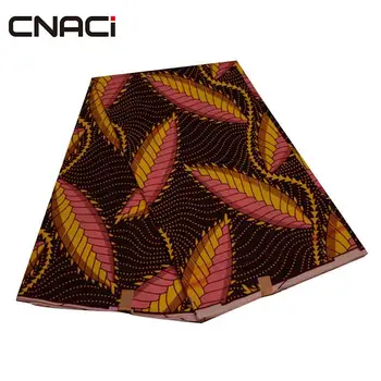 

CNACI Ankara African Wax Prints Fabric 6 Yards/Piece Polyester Material New Veritable Wax African Ankara Fabrics Tissu Africain