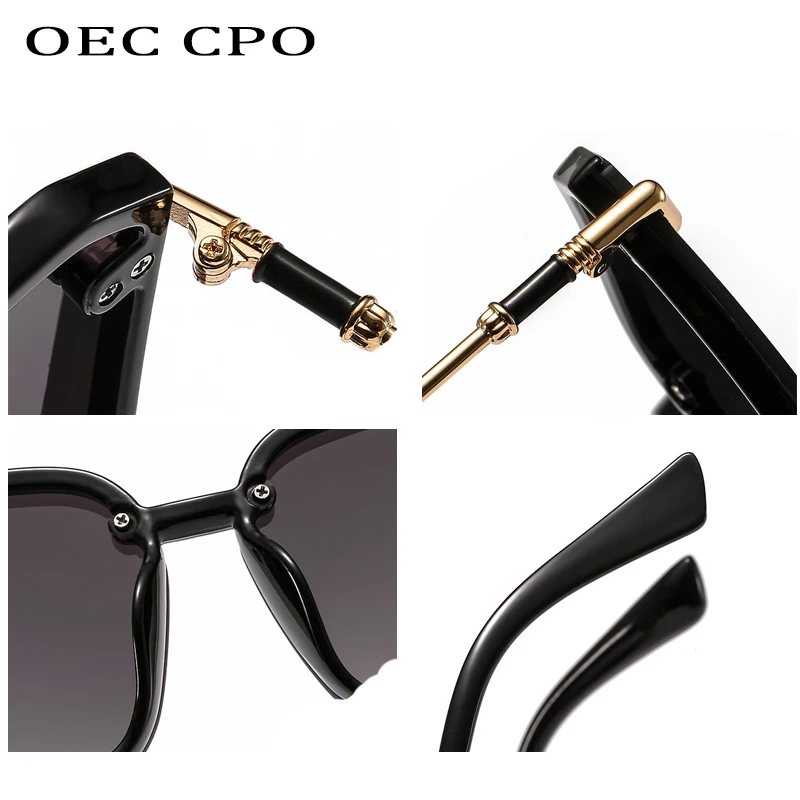 OEC CPO, новинка, хит, винтажные, негабаритные, квадратные солнцезащитные очки для женщин, роскошный бренд, модные солнцезащитные очки, мужские спортивные очки Oculos De Sol O436