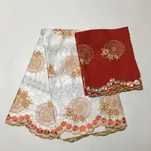 Африканский Базен ткань Африканский tissu Bazin riche getzner brode getzner с 2 ярдами для вечерние HS01