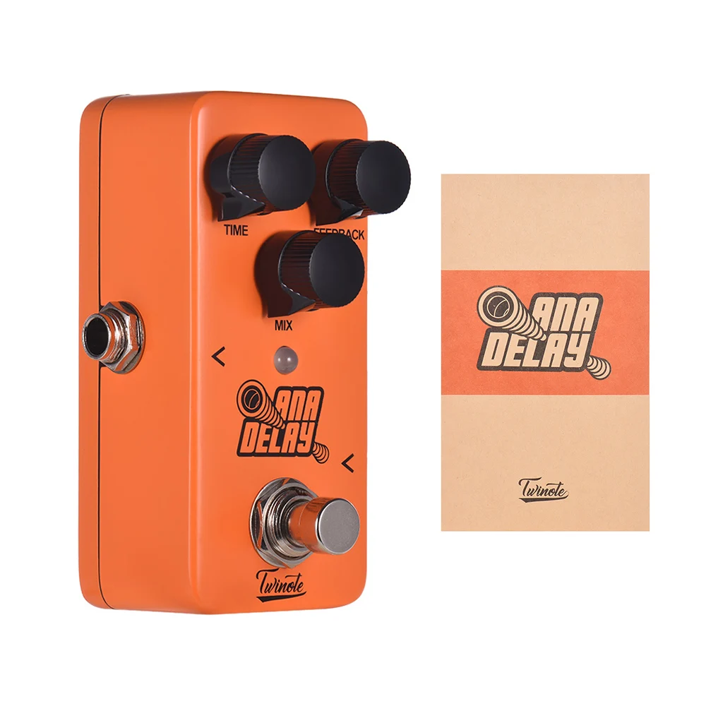 

Hot New Twinote ANA DELAY Mini Digital Delay Guitar Effect Pedal Processsor Full Metal Shell with True Bypass