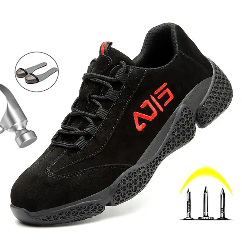 bota de couro de segurança