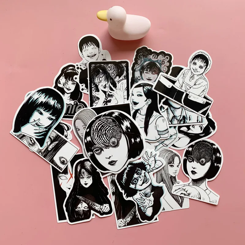 

Japanese Dark Terror Girl Decorative Sticker Pack 21 Sheets Funny Cartoon Waterproof Diy Laptop Suitcase Notebook Stationery