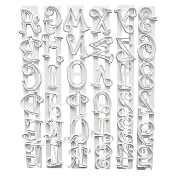 

6pcs Alphanumeric Pressing Cookie Mold Baking Cookie Printing Mold Icing Cake Edge Decoration Tool