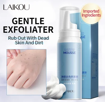 

LAIKOU Face Cleanser, Gentle Cleansing of Body and Face Cleanser, Cleansing Exfoliating Mousse 80g