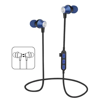

MS-T2 Magnetic Bluetooth Wireless Earphones Running In-ear With Mic MP3 Earbud Bass Stereo BT 4.2 For iphone xiaomi