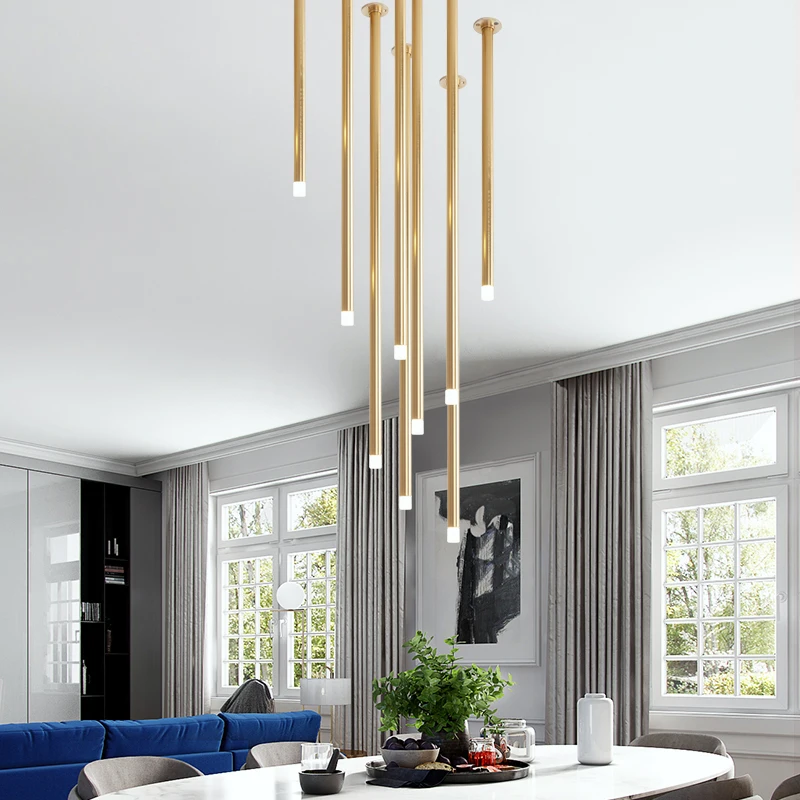 60/70/80/90/100cm Modern LED Crystal Pendant Lamp Dining Room Ceiling Lighting 