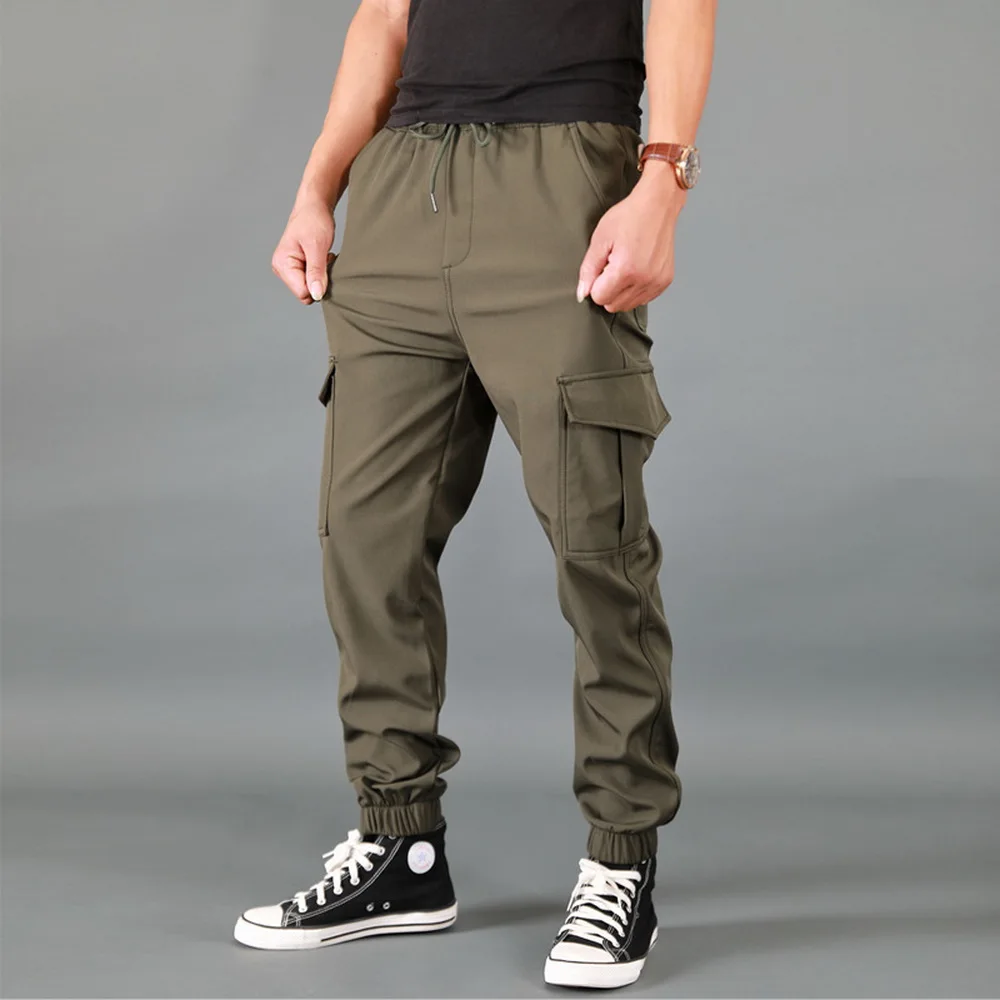 Mens Pants Joggers Sport-Trousers Military Loose Male FALIZA Autumn Spring PA58 Multi-Pocket