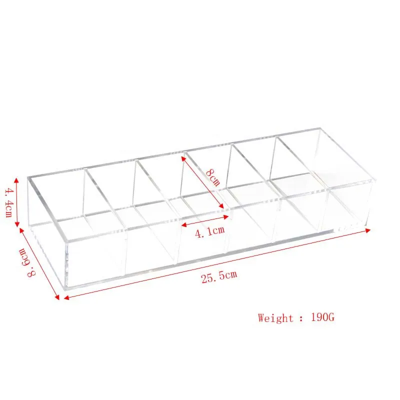 Removable Air Cushion box Acrylic 6 Grid Makeup Organizer Powder Storage Box Lipstick Tools Eye Shadow Case Jewelry Cosmetic Box 3