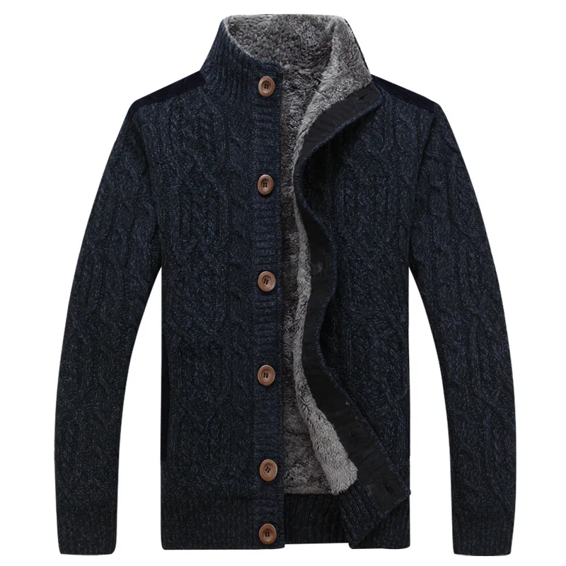 Mens Thick Sweaters Winter Autumn Men Sweater Coat Velvet Warm Cardigan Jacket Male Brand Clothing J6T859 Mens Thick Sweaters Winter Autumn Men Sweater Coat Velvet Warm Cardigan Jacket Male Brand Clothing J6T859