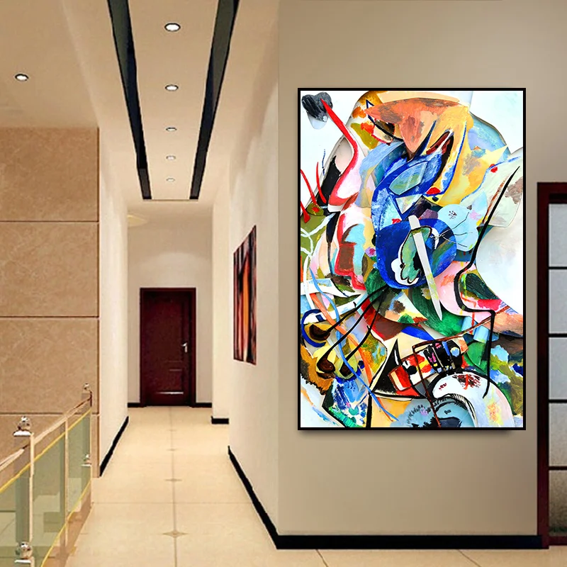 Художественная Картина на холсте Постер художника Wassily Kandinsky Геометрическая
