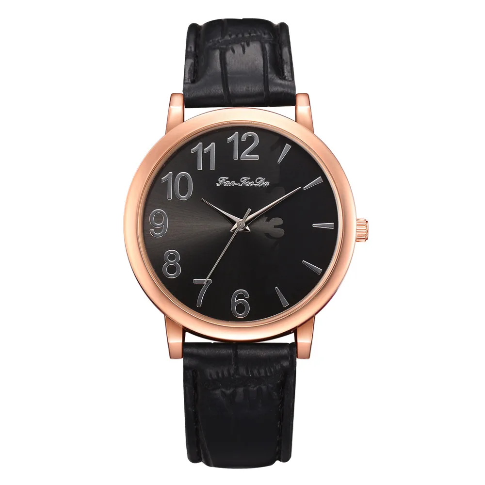 

2019 new Year Fanfeeda Fashion Simple Printed Casual Dial Quartz Watch Gift for lover and friend
