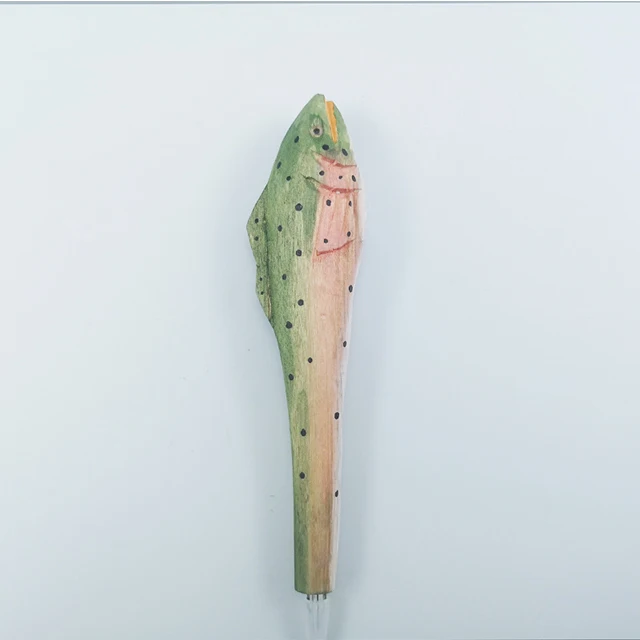 21 Handmade Wooden Gel Pen 0.5mm Creative Animals Cat Dog Elephant Diamond Head Wood Carving Pens For Gifts Decoration Pens - Цвет: 21